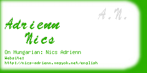 adrienn nics business card